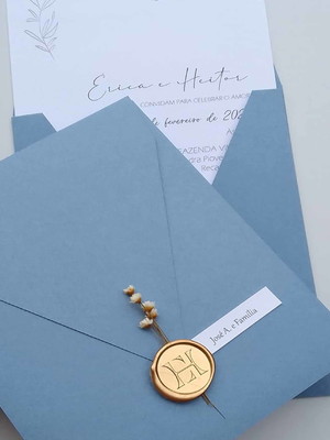 50 convites casamento azul serenity eh