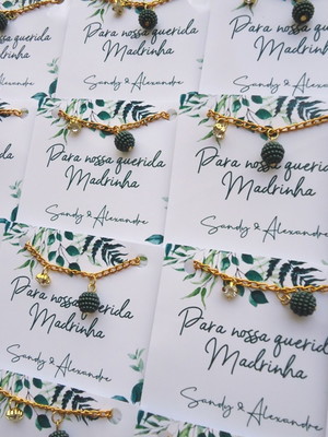 Pulseiras verde oliva esmeralda madrinhas
