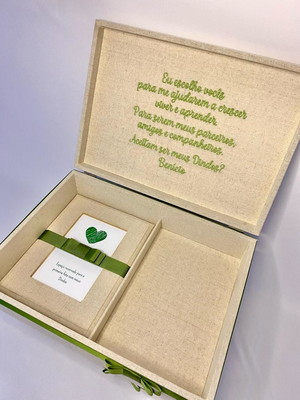 Kit convite para padrinhos de batizado