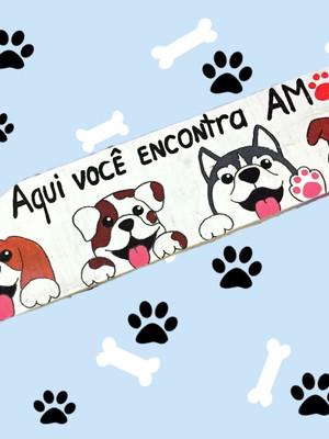 Placa decorativa em mdf animais
