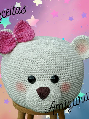 Receita puff urso amigurumi em pdf