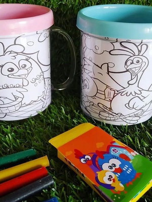 Caneca para colorir personalizada