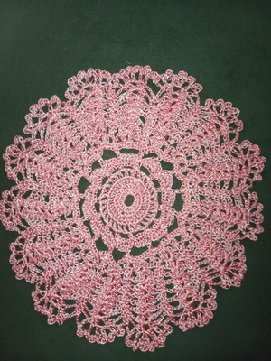 Tolha rosa de croche