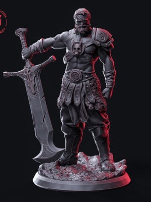 Miniatura de rpg -kabel the swordsman