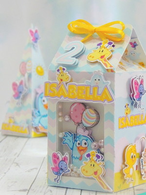 Caixa milk galinha pintadinha com visor