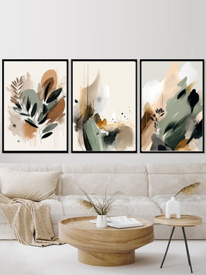 Quadros decorativos abstratos contemporâneos aquarela