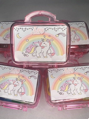 Kit mini maletina com massinha unicórnio