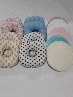 Kit 3 pares de rosquinha + 5 pares de absorventes para seio