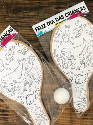 Brinde dia das crianças, kit raquetes, envio rápido.
