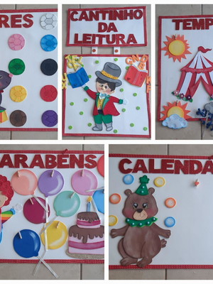 Kit sala de aula em eva - tema circo
