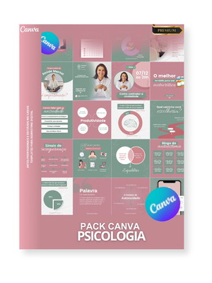Pack canva moda psicologia - artes profissionais e editáveis