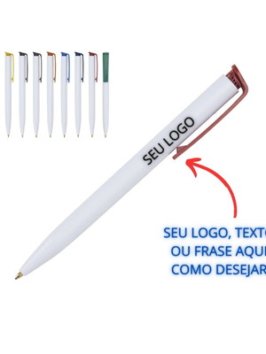 Caneta plástica personalizada como desejar