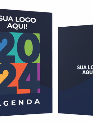 Agenda 2024 personalizada com foto nome logo imagem empresas