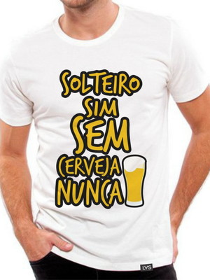 Camiseta carnaval solteiro sim sem cerveja 100%algodão cnv05