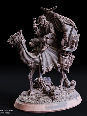 Miniatura de rpg - halflar, desert merchant