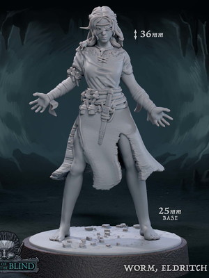 Miniatura de rpg - worm, eldritch scrion