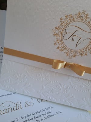 Convite de casamento chique