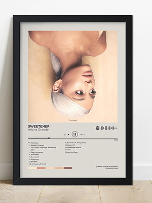 Quadro moldura spotify ariana grande sweetener