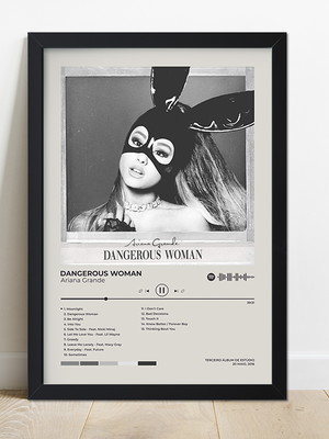 Quadro moldura spotify ariana grande dangerous woman