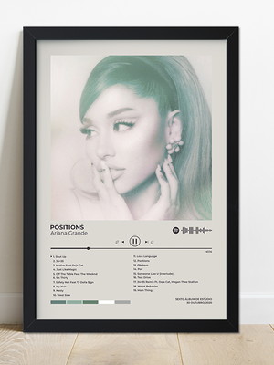 Quadro moldura spotify ariana grande positions