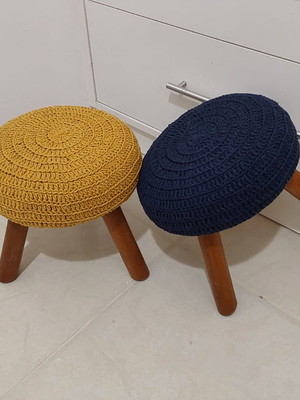 Duo de mini puffs com capa removível