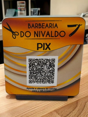 Placa qr-code em mdf