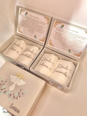 Kit convite para padrinhos de batismo