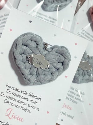 Lembrancinha maternidade- chaveiro coração