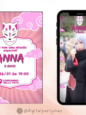Convite e filtro instagram - akatsuki