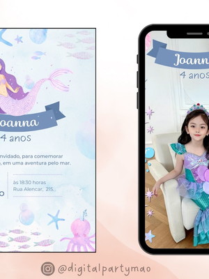 Convite e filtro instagram - sereia
