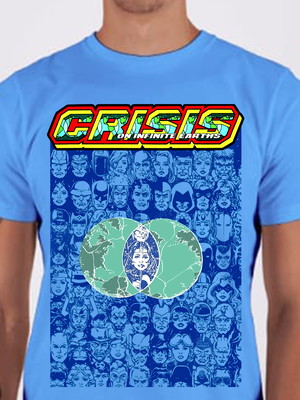 Camiseta crise nas infinitas terras. comics