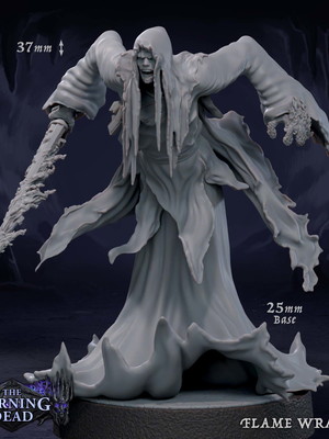 Miniatura de rpg - flame wraith 03