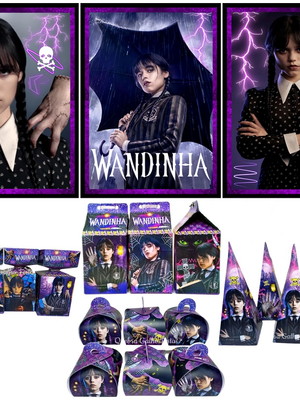 Kit lembrancinhas wandinha decoração wandinha 23 itens