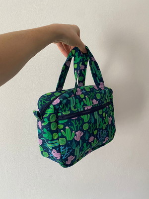 Necessaire bolsa cactos + mini necessaire bolsinha