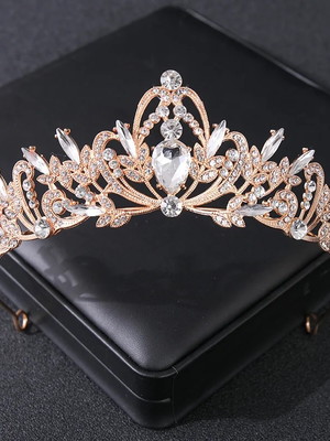 Coroa de cabelo noiva casamento daminha prata tiara dourado