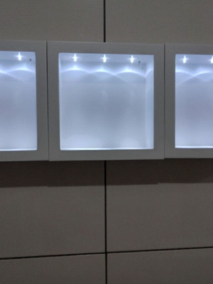 Tres nichos quadrados m com led