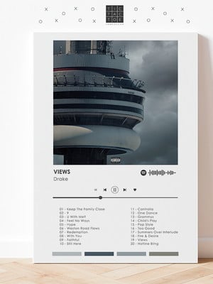 Quadro mdf spotify drake views - spy 0127