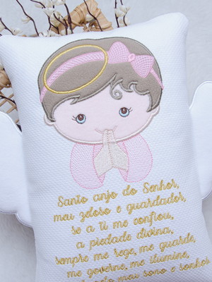 Naninha/ almofada santo anjo anjinha de olhos azuis