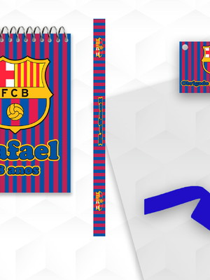 Bloquinho com lápis barcelona personalizado