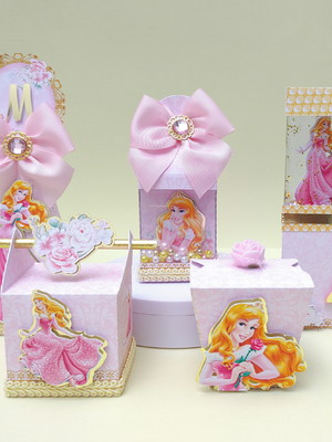 Kit a bela adormecida princesa aurora luxo 30 peças