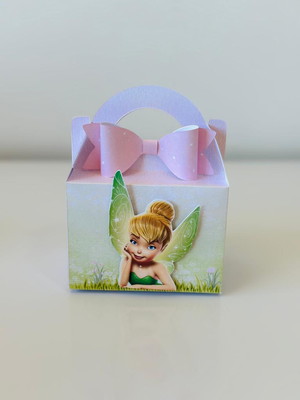 Caixa maleta da tinker bell com aplique em 3d.
