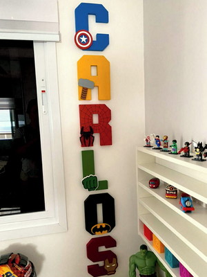 Letras 3d (parede) em mdf - tamanho g