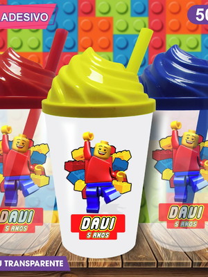 Copo chantilly personalizado lego - 500 ml