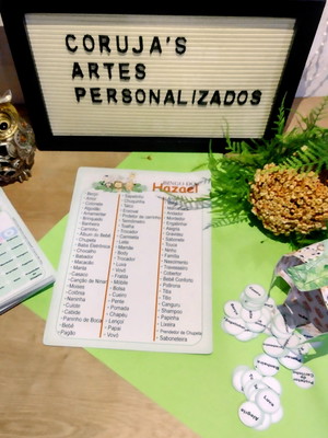 Bingo do bebê (chá de bebê) com 100 cartelas