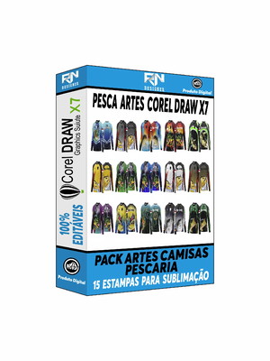 Artes camisas pesca vetor - 15 artes - pacote 2