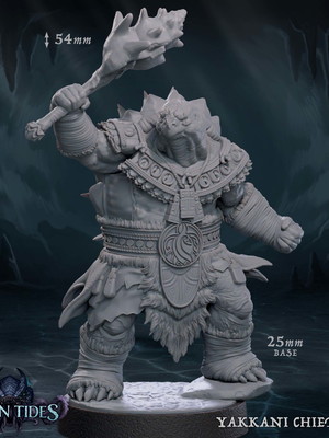 Miniatura de rpg - yakkani chieftain
