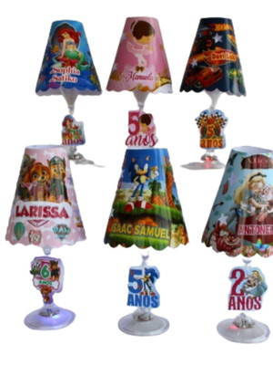 30 qualquer tema abajures na taça com led luminoso