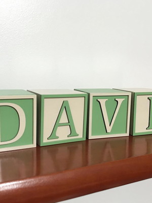 4 cubos com moldura/borda 8x8 cm