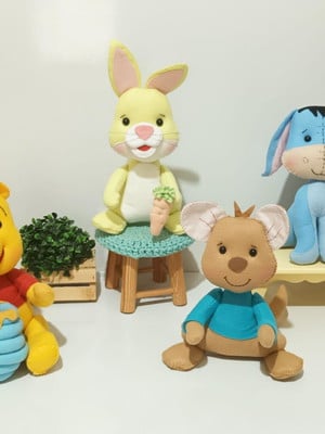 Centros de mesa ursinho pooh kit com 14 peças