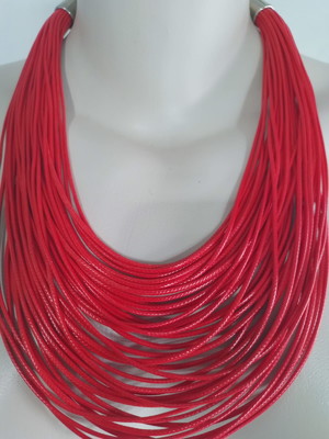 Maxi colar vermelho paixao
